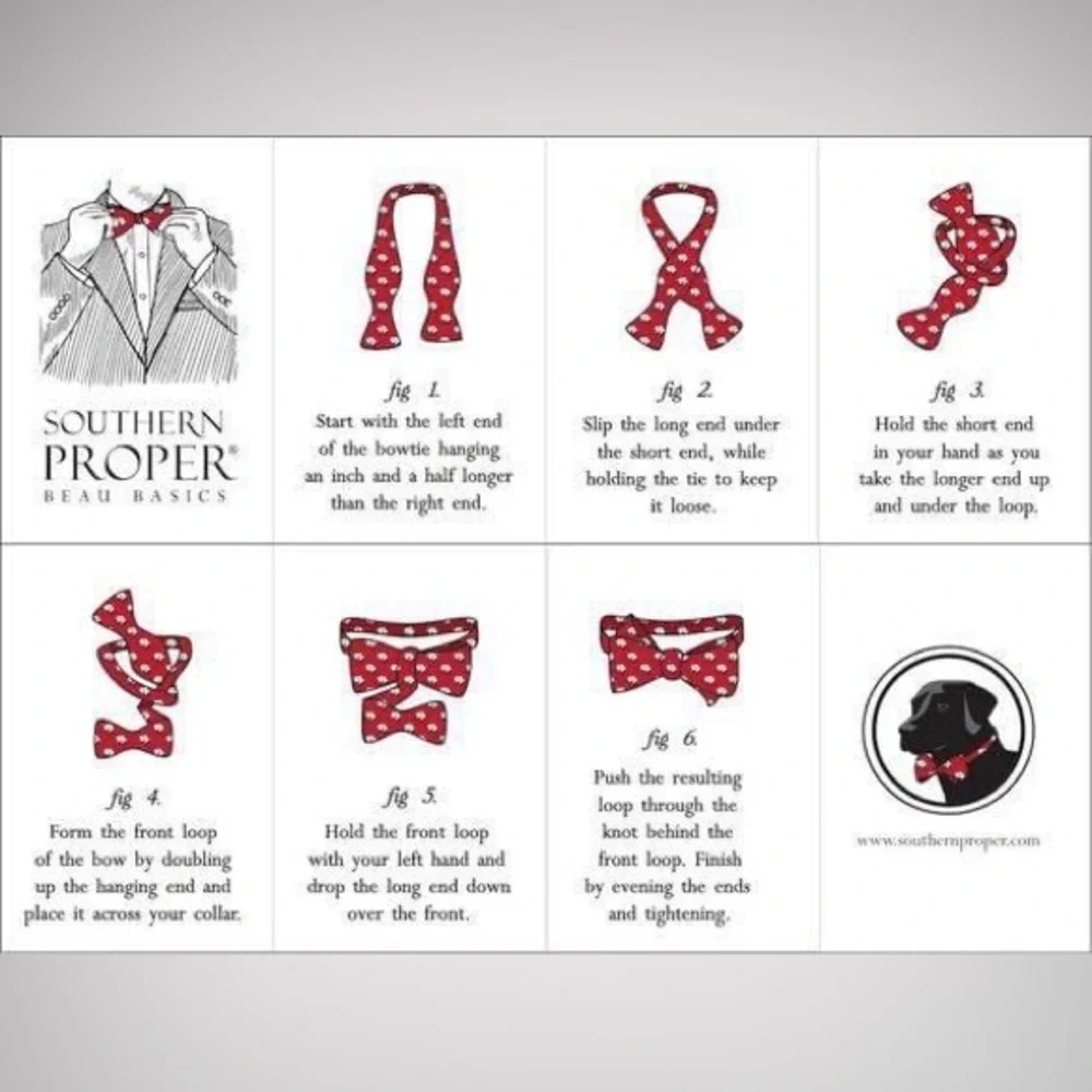 Old School Golf Shoes Bow Tie in Red by Southern Proper - Picture 7 of 9